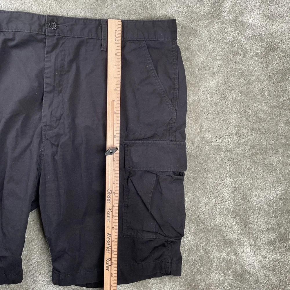 Levi's Cargo Shorts Mens 42 Black Excellent Cotton Utility‎ Multi-Pocket